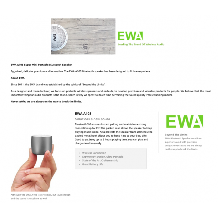 ewa speaker pairing