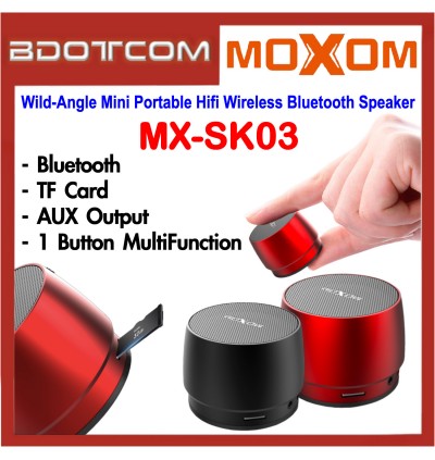 Moxom MX-SK03 Mini haut-parleur Bluetooth sans fil Hifi Portable à Angle sauvage pour Samsung / Apple / Xiaomi / Huawei / Oppo / Vivo